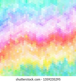 Colorful geometric background with hexagon pattern 