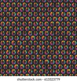 Colorful Geometric Background. Hexagonal Seamless Pattern. Vector Illustration. 