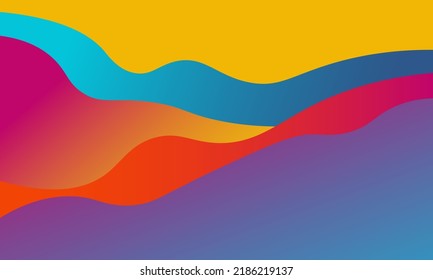 Colorful geometric background Illustration vector. Liquid color background design. Fluid shapes composition. 