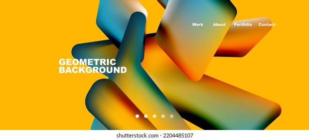 Colorful geometric background landing page. Vector illustration for wallpaper, banner, background, leaflet, catalog, cover, flyer