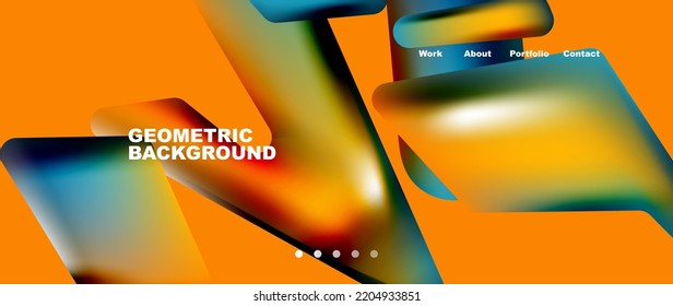 Colorful geometric background landing page. Vector illustration for wallpaper, banner, background, leaflet, catalog, cover, flyer