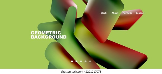 Colorful geometric background landing page. Vector illustration for wallpaper, banner, background, leaflet, catalog, cover, flyer