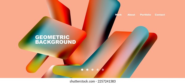 Colorful geometric background landing page. Vector illustration for wallpaper, banner, background, leaflet, catalog, cover, flyer