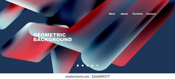 Colorful geometric background landing page. Vector illustration for wallpaper, banner, background, leaflet, catalog, cover, flyer