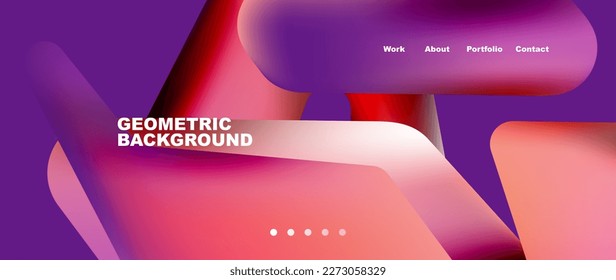 Colorful geometric background landing page. Vector illustration for wallpaper, banner, background, leaflet, catalog, cover, flyer