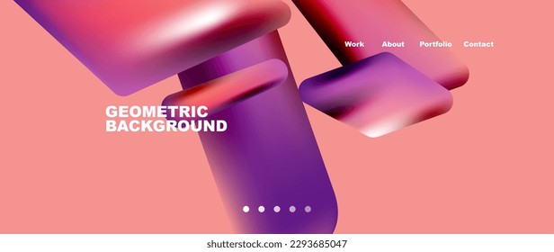 Colorful geometric background landing page. Vector illustration for wallpaper, banner, background, leaflet, catalog, cover, flyer