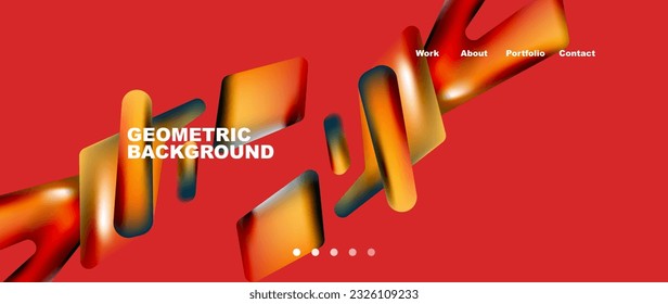 Colorful geometric background landing page. Vector illustration for wallpaper, banner, background, leaflet, catalog, cover, flyer