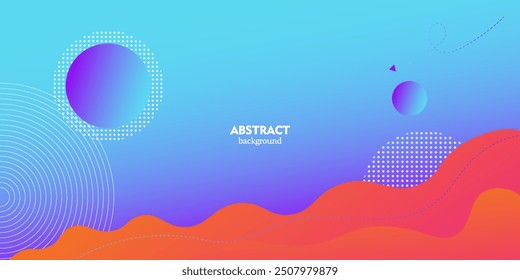 Colorful geometric background. Light blue element with fluid gradient. Composition of dynamic shapes with wave patterns. Eps10 vector