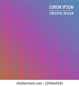 Colorful geometric background with line gradient texture. Minimal cover design.  Blue, pink, yellow, purple, magenta poster template. Vector