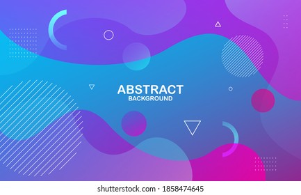 Colorful geometric background. Liquid color background design. Fluid shapes composition. Vector illustration