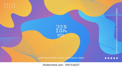 Colorful geometric background. Liquid color background design. Fluid shapes composition. Eps10 vector.
