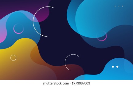Colorful geometric background. Liquid color background design. Fluid shapes composition. Vector illustration