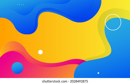 Colorful geometric background. Liquid color background design. Fluid shapes composition. Vector illustration