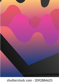 Colorful geometric background. Liquid color background design