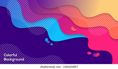 Colorful geometric background. Liquid color background design.