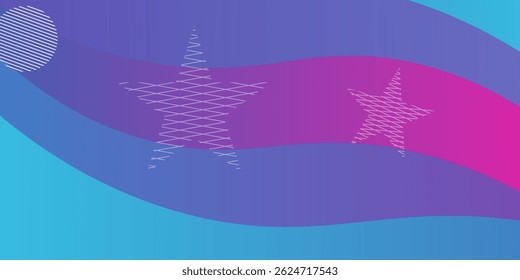 Fundo geométrico colorido. Projeto de fundo de cor líquida STAR. Composição em formas fluidas. Vetor Eps10