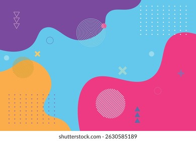 Colorful geometric background. Liquid color background design. Fluid shapes composition. Vector Eps10