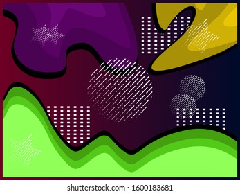 Colorful geometric background. Liquid composition and a little shadow, EPS 10