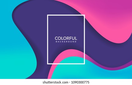 Colorful geometric background. Liquid, flow, fluid background. Fluid 3d shapes composition. Modern abstract cover. Fluid colors shapes. Poster design. Cool gradient shapes background. Eps10 vector. 
