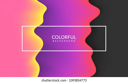 Colorful geometric background. Liquid, flow, fluid background. Fluid 3d shapes composition. Modern abstract cover. Fluid colors shapes. Poster design. Cool gradient shapes background. Eps10 vector. 