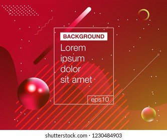 Colorful geometric background. Liquid, flow, fluid background. Fluid 3d shapes composition. Modern abstract cover