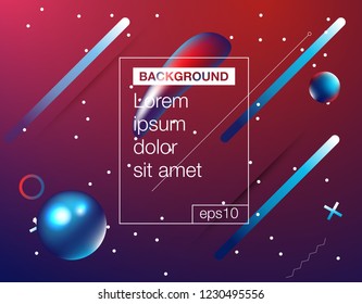 Colorful geometric background. Liquid, flow, fluid background. Fluid 3d shapes composition. Modern abstract cover