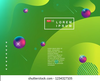 Colorful geometric background. Liquid, flow, fluid background. Fluid 3d shapes composition. Modern abstract cover. Eps 10 vector