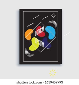 Colorful geometric background. Liquid, flow, fluid background. Fluid shapes composition. Modern abstract covers set