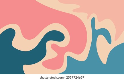 Colorful geometric background. Liquid, flow, fluid background. Fluid simple shapes composition. Modern abstract cover. Fluid colors shapes. Marble Poster design.