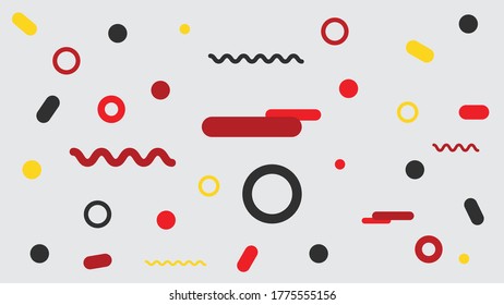 Colorful geometric background. Minimal cover template design for web. Modern art abstract with geometric shapes, lines and curves.