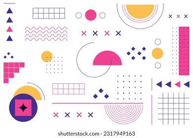 Colorful geometric background. Minimal cover template design for web. Modern abstract background with geometric shapes and lines. Eps10 Vector.