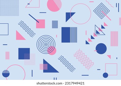 Colorful geometric background. Minimal cover template design for web. Modern abstract background with geometric shapes and lines. Eps10 Vector. Collection trendy halftone vector geometric shapes.