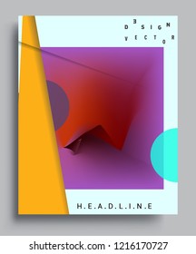 Colorful geometric background, modern abstract pattern. Vector templates for cover, template, decorated, brochure, flyer.
