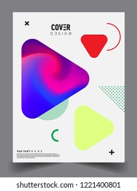 Colorful geometric background, modern abstract pattern. Vector templates for cover, template, decorated, brochure, flyer.
