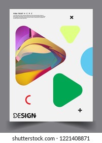 Colorful geometric background, modern abstract pattern. Vector templates for cover, template, decorated, brochure, flyer.
