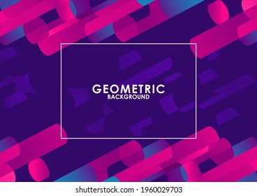 Colorful geometric background. Modern colorful flow poster. Cool banner design template. Gradient color. Vector illustration.