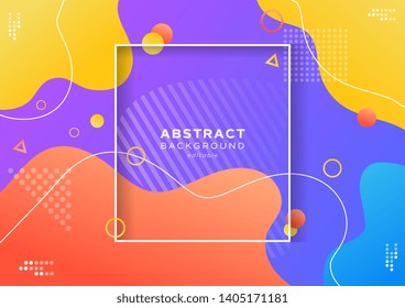 Colorful geometric background. Modern shapes composition for poster