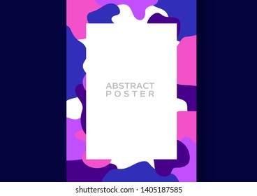Colorful geometric background. Modern shapes composition for poster. Minimalist concept design
