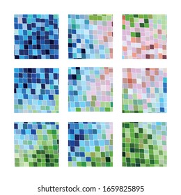 Colorful geometric
background. Mosaic tiles. Vector illustration.  