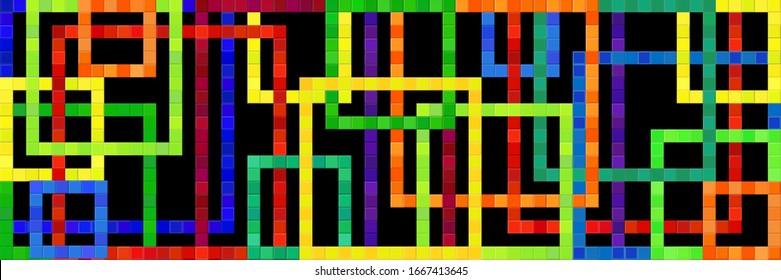 Colorful geometric
background. Mosaic tiles. Vector illustration.  