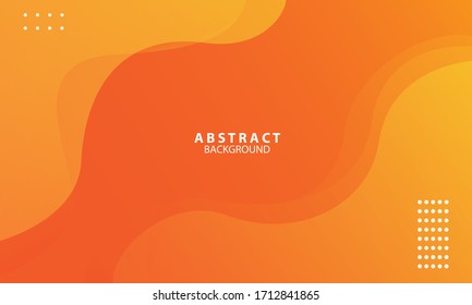 Colorful geometric background. Orange elements with fluid gradient. Dynamic shapes composition. Eps10 vector