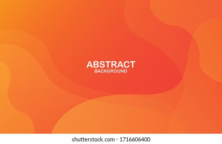 Fondo geométrico colorido. Elementos naranja con gradiente de fluido. Composición dinámica de formas. Vector Eps10