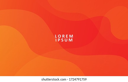 Colorful geometric background. Orange elements with fluid gradient. Dynamic shapes composition. Eps10 vector
