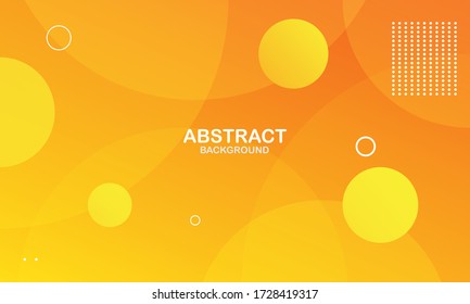 Colorful geometric background. Orange elements with fluid gradient. Dynamic shapes composition. Vector illustration