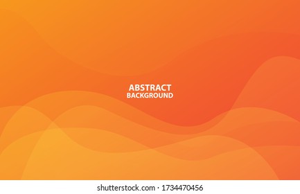 Colorful geometric background. Orange elements with fluid gradient. Dynamic shapes composition. Vector illustration