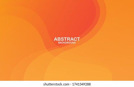 Colorful geometric background. Orange elements with fluid gradient. Dynamic shapes composition. Vector illustration