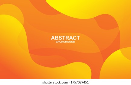 Colorful geometric background. Orange elements with fluid gradient. Dynamic shapes composition. Vector illustration