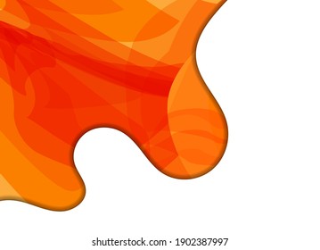 Fondo geométrico colorido. Elementos anaranjados con gradiente de fluido. Composición dinámica de formas. Vector Eps10
