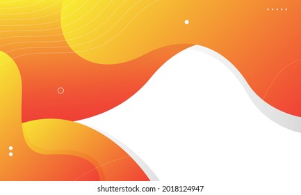 Colorful geometric background. Orange elements with fluid gradient. Dynamic shapes composition. Eps10 vector