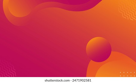 Colorful geometric background. Orange elements with fluid gradient. Fluid shapes composition. Can be used for posters, placards, brochures, banners, EPS 10